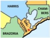 Harris Galveston county map