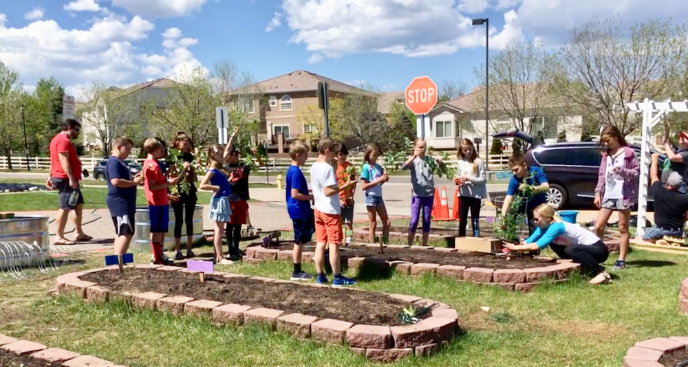 Building school garden beds